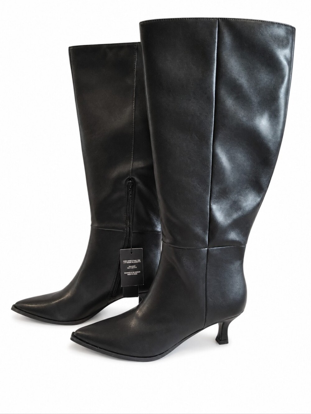 Madden NYC Black Knee High Pointed Toe Boots Size 10 NWT